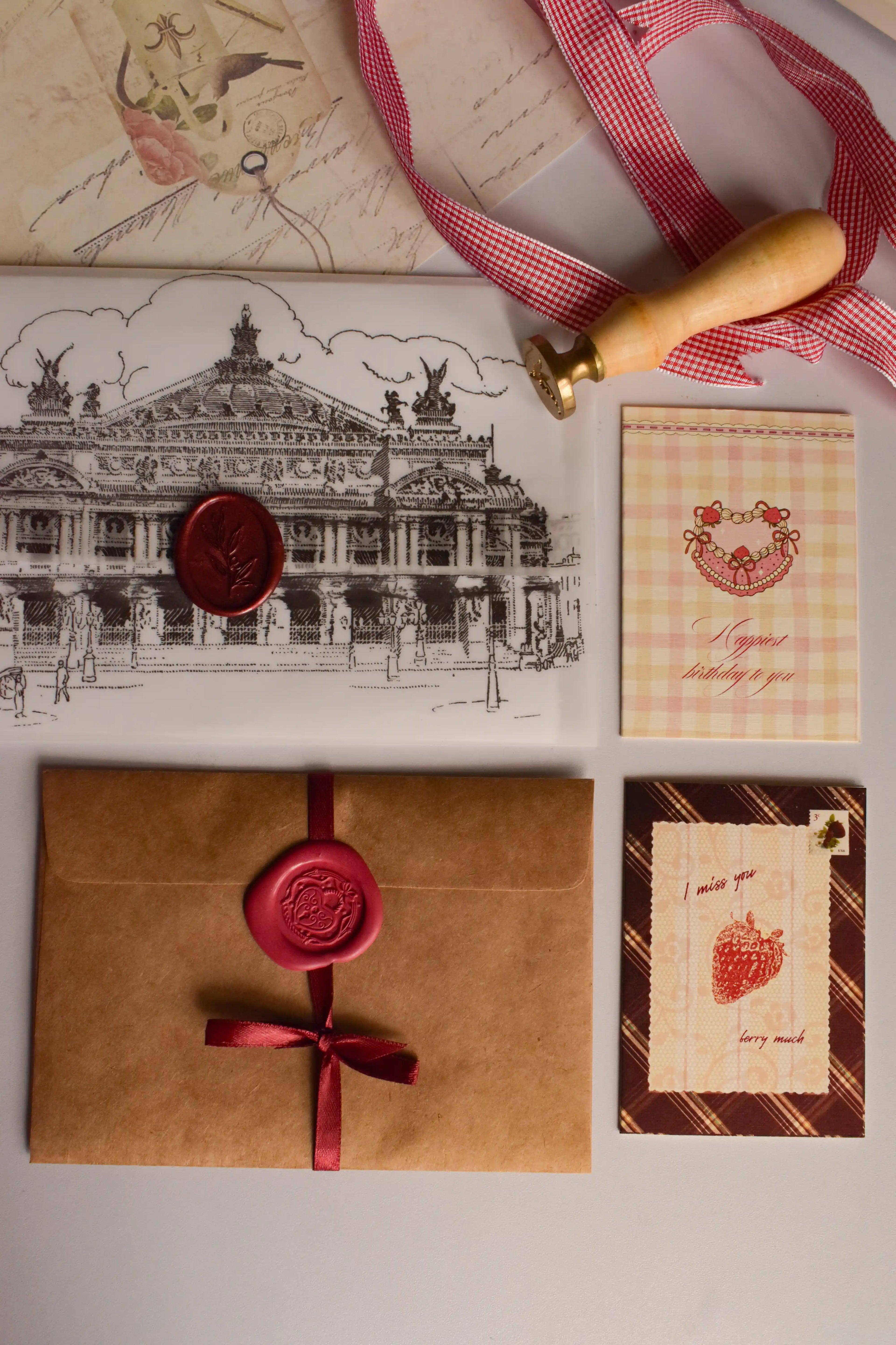 A meaningful birthday gift bundle featuring letters, postcards and heartfelt birthday messages.