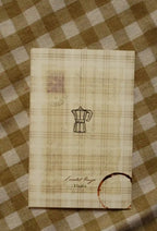 Coffee Tastes Better With You Greeting Card | 4 × 6 Inch Vintage Plaid Card with Maroon Envelope