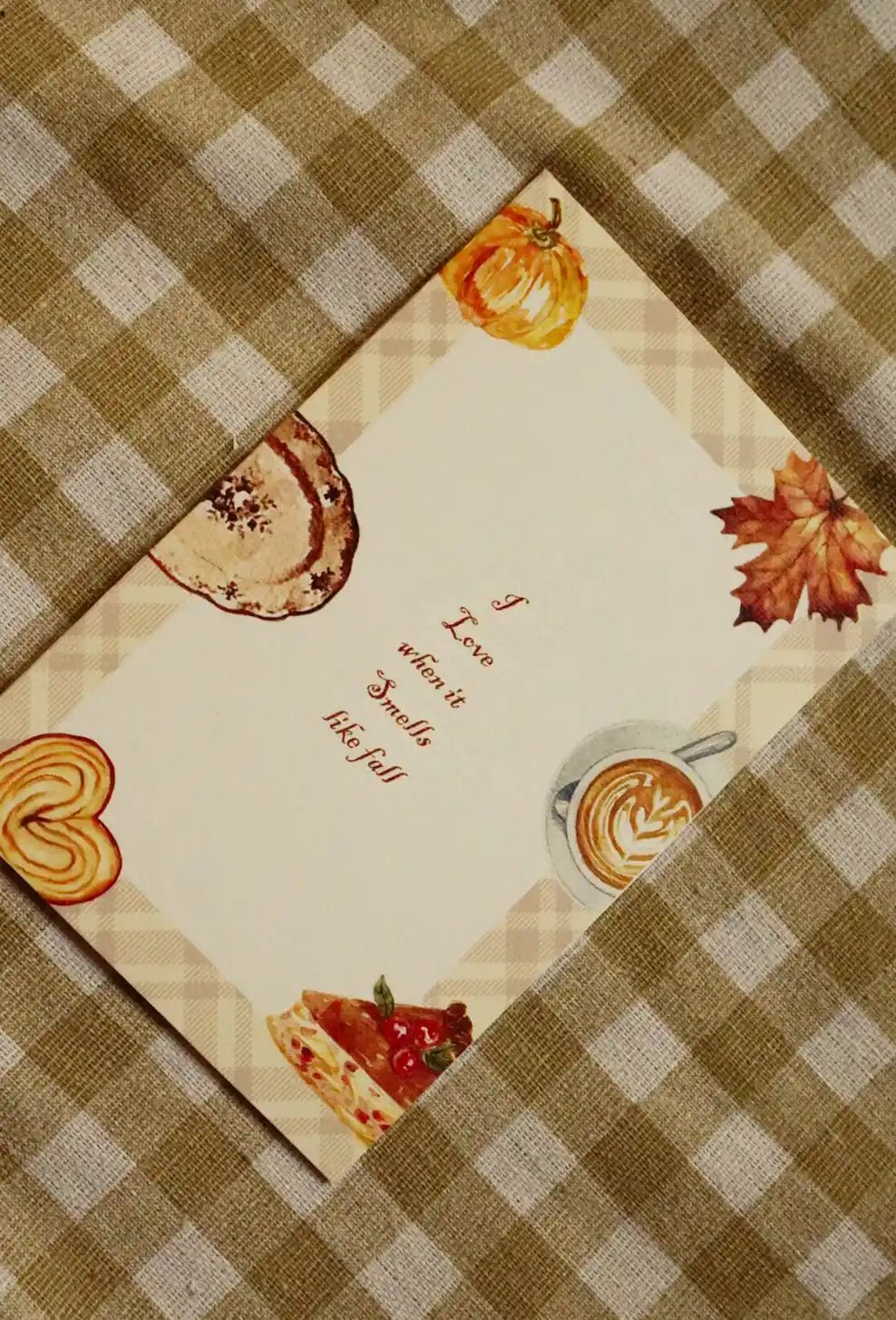 Autumn Whispers Greeting Card | 4 × 6 Inch Autumn Card with Maroon Envelope