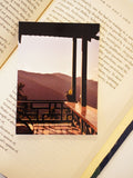Golden light warms a Mukteshwar mountain landscape in this small photo print.