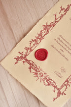 A vintage Valentine love letter is styled with romantic paper details and a red heart wax seal.